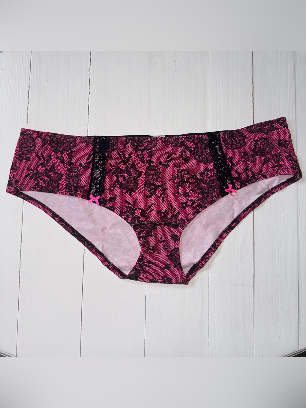 NWT Victoria’s Secret PINK Hot Pink Hipster Panty Large Early PINK Era 2010
